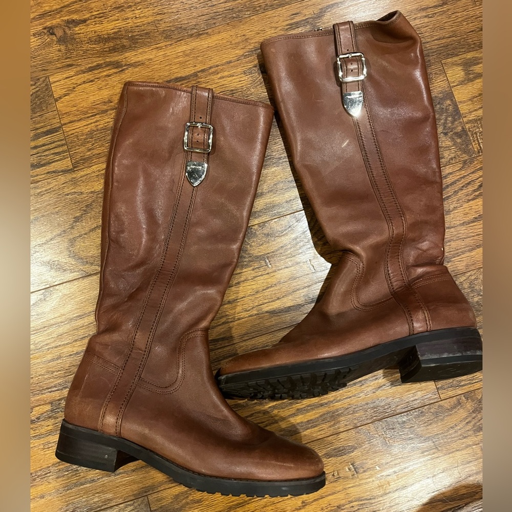 Coach Leather Riding Boots 8.5 Cognac Brown